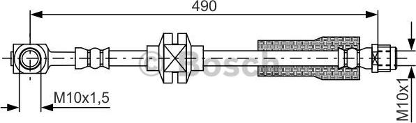 BOSCH 1 987 481 809 - Тормозной шланг parts5.com