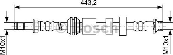 BOSCH 1 987 481 740 - Тормозной шланг parts5.com