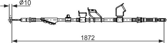 BOSCH 1 987 482 910 - Тросик, cтояночный тормоз parts5.com