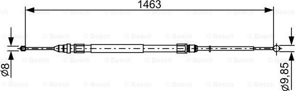 BOSCH 1 987 482 492 - Тросик, cтояночный тормоз parts5.com