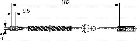 BOSCH 1 987 482 449 - Тросик, cтояночный тормоз parts5.com