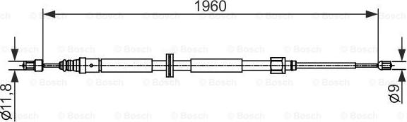 BOSCH 1 987 482 432 - Тросик, cтояночный тормоз parts5.com