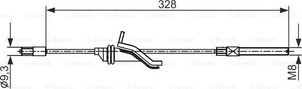 BOSCH 1 987 482 545 - Тросик, cтояночный тормоз parts5.com