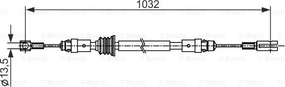 BOSCH 1 987 482 548 - Тросик, cтояночный тормоз parts5.com