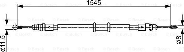 BOSCH 1 987 482 551 - Тросик, cтояночный тормоз parts5.com