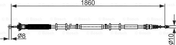 BOSCH 1 987 482 579 - Тросик, cтояночный тормоз parts5.com