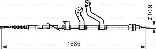 BOSCH 1 987 482 573 - Тросик, cтояночный тормоз parts5.com