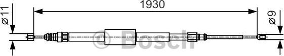 BOSCH 1 987 482 011 - Тросик, cтояночный тормоз parts5.com