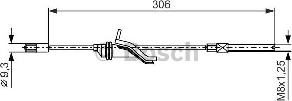 BOSCH 1 987 482 369 - Тросик, cтояночный тормоз parts5.com