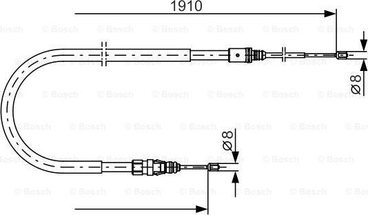 BOSCH 1 987 482 323 - Тросик, cтояночный тормоз parts5.com