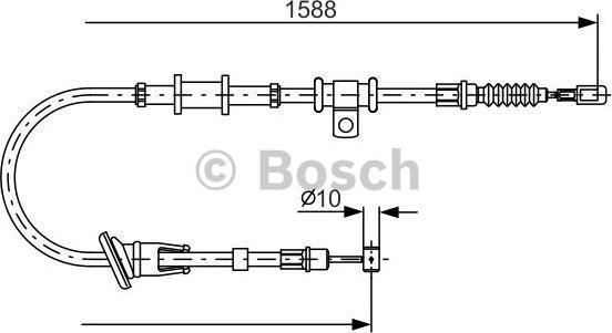 BOSCH 1 987 482 245 - Тросик, cтояночный тормоз parts5.com