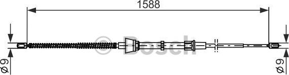 BOSCH 1 987 482 266 - Тросик, cтояночный тормоз parts5.com