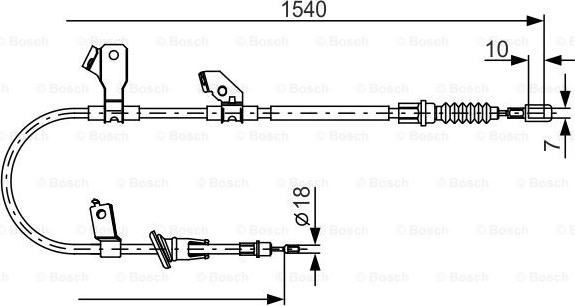 BOSCH 1 987 482 271 - Cable de accionamiento, freno de estacionamiento parts5.com