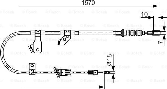 BOSCH 1 987 482 272 - Cable de accionamiento, freno de estacionamiento parts5.com