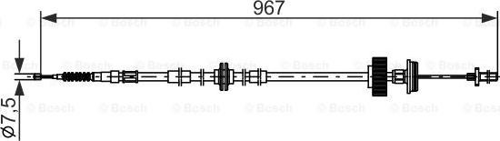 BOSCH 1 987 482 794 - Тросик, cтояночный тормоз parts5.com