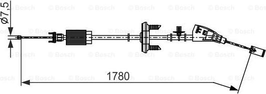 BOSCH 1 987 482 796 - Тросик, cтояночный тормоз parts5.com