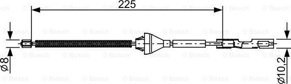 BOSCH 1 987 482 705 - Тросик, cтояночный тормоз parts5.com