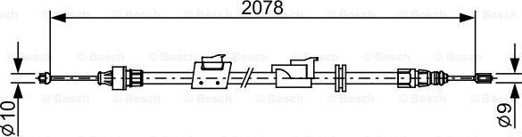 BOSCH 1 987 482 706 - Тросик, cтояночный тормоз parts5.com