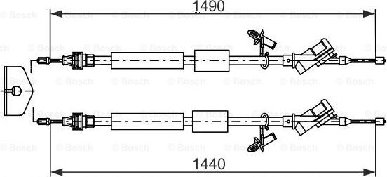 BOSCH 1 987 482 721 - Тросик, cтояночный тормоз parts5.com