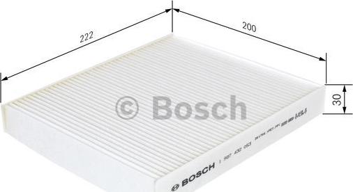 BOSCH 1 987 432 053 - Фильтр воздуха в салоне parts5.com