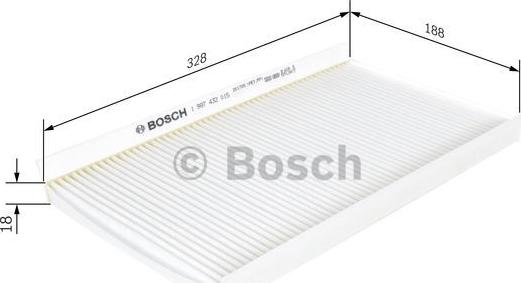 BOSCH 1 987 432 015 - Фильтр воздуха в салоне parts5.com