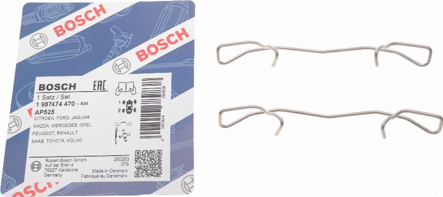 BOSCH 1 987 474 470 - Комплектующие для колодок дискового тормоза parts5.com