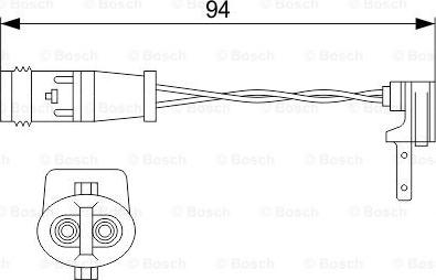 BOSCH 1 987 474 553 - Сигнализатор, износ тормозных колодок parts5.com