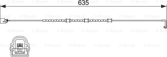 BOSCH 1 987 474 515 - Сигнализатор, износ тормозных колодок parts5.com