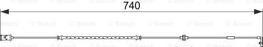 BOSCH 1 987 474 587 - Сигнализатор, износ тормозных колодок parts5.com