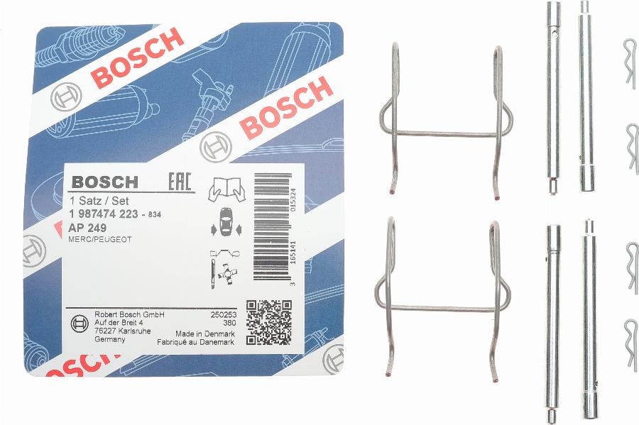 BOSCH 1 987 474 223 - Комплектующие для колодок дискового тормоза parts5.com