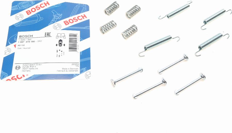 BOSCH 1 987 475 166 - Juego de accesorios, zapatas de freno de estacionamiento parts5.com