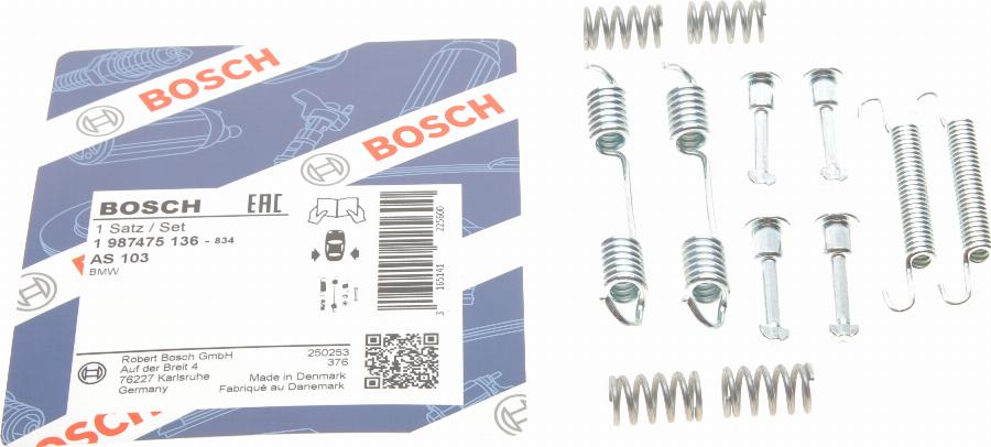 BOSCH 1 987 475 136 - Комплектующие, стояночная тормозная система parts5.com