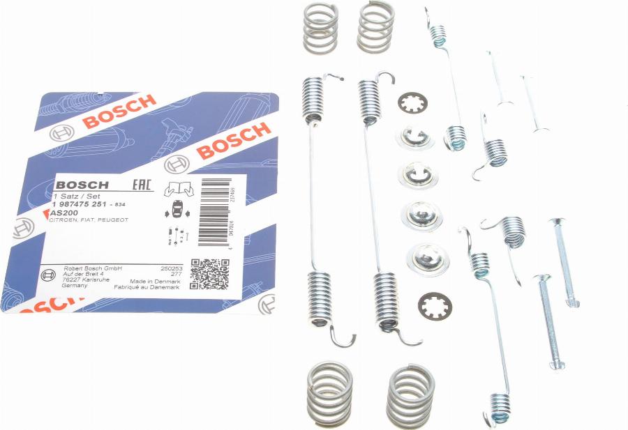 BOSCH 1 987 475 251 - Комплектующие, барабанный тормозной механизм parts5.com