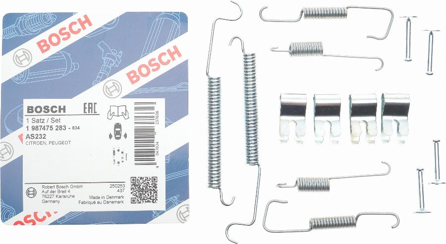 BOSCH 1 987 475 283 - Комплектующие, барабанный тормозной механизм parts5.com