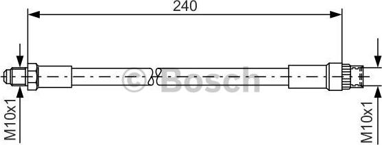 BOSCH 1 987 476 421 - Тормозной шланг parts5.com