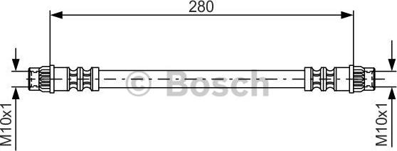 BOSCH 1 987 476 517 - Тормозной шланг parts5.com