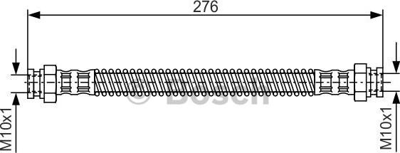 BOSCH 1 987 476 523 - Тормозной шланг parts5.com