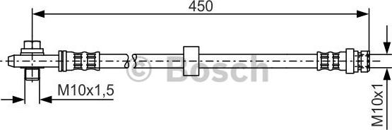 BOSCH 1 987 476 648 - Тормозной шланг parts5.com