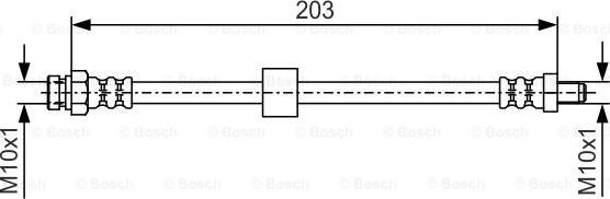 BOSCH 1 987 476 035 - Тормозной шланг parts5.com