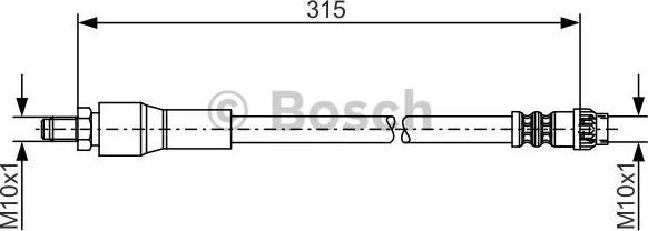 BOSCH 1 987 476 032 - Тормозной шланг parts5.com