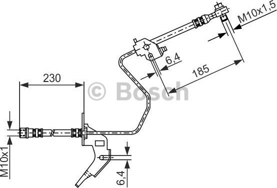 BOSCH 1 987 476 199 - Тормозной шланг parts5.com