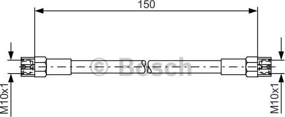 BOSCH 1 987 476 143 - Тормозной шланг parts5.com