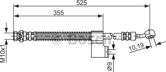 BOSCH 1 987 476 188 - Тормозной шланг parts5.com