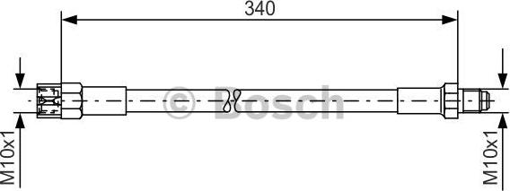 BOSCH 1 987 476 129 - Тормозной шланг parts5.com