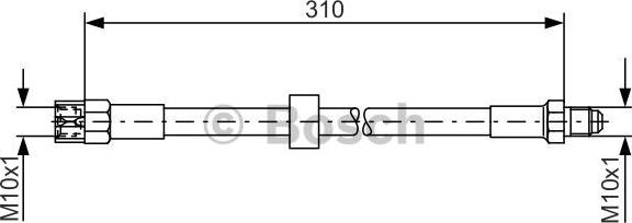 BOSCH 1 987 476 128 - Тормозной шланг parts5.com