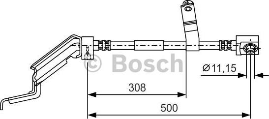 BOSCH 1 987 476 866 - Тормозной шланг parts5.com