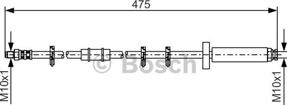 BOSCH 1 987 476 329 - Тормозной шланг parts5.com