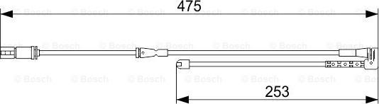 BOSCH 1 987 473 548 - Сигнализатор, износ тормозных колодок parts5.com