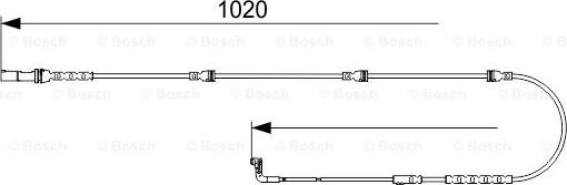 BOSCH 1 987 473 567 - Сигнализатор, износ тормозных колодок parts5.com