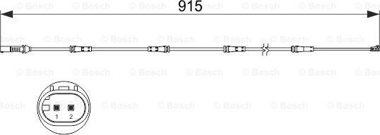 BOSCH 1 987 473 509 - Сигнализатор, износ тормозных колодок parts5.com